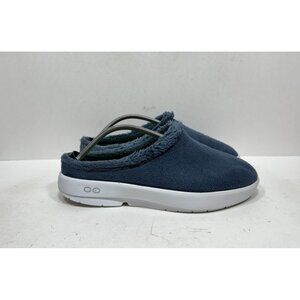 Oofos OOcoozie Low Mens Size 11 Shoes Blue Comfort Mule Recovery Slipper